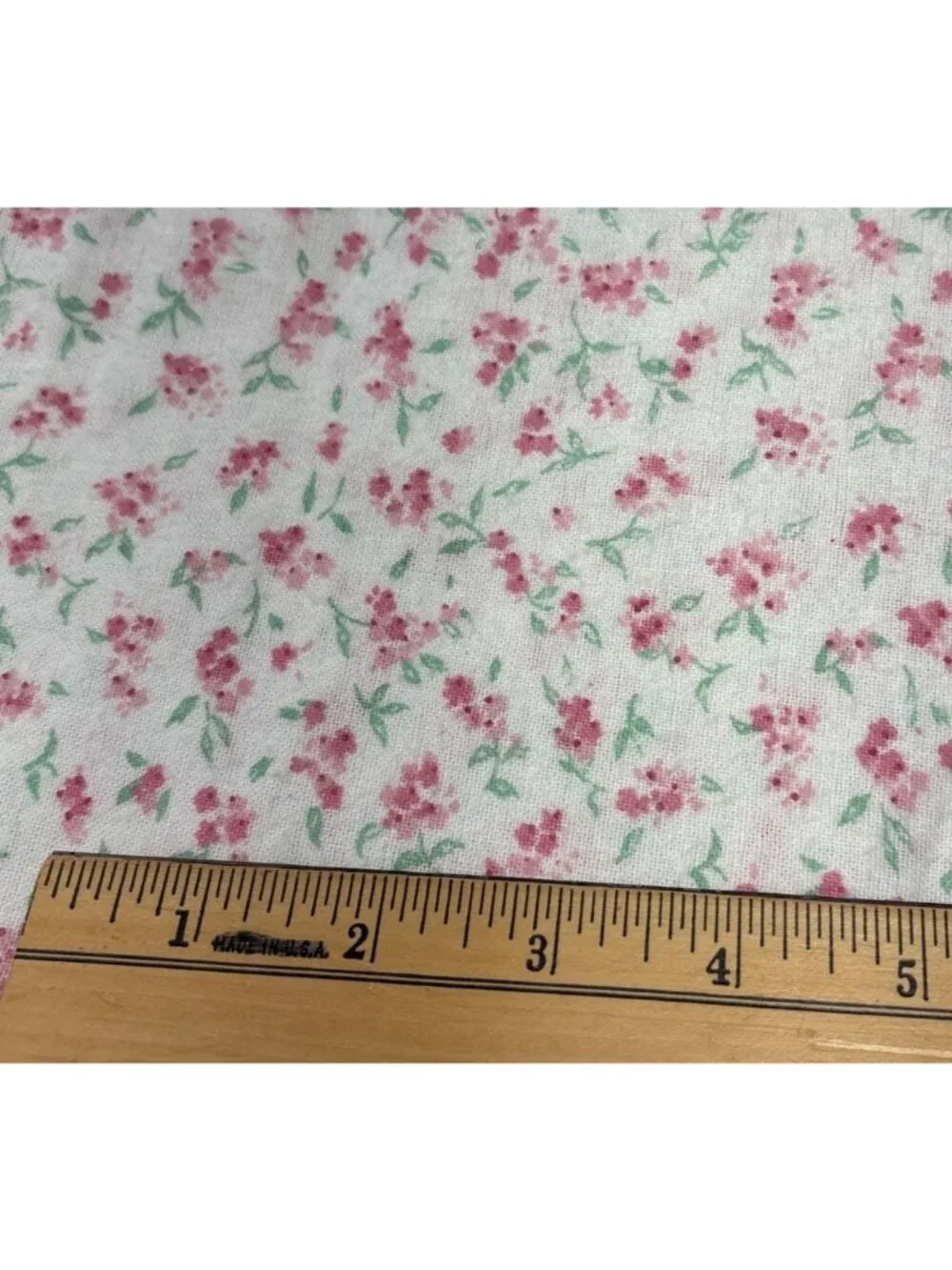 Pink Floral Flannel Fabric 1/2 yard x 44” Quilting Crafts